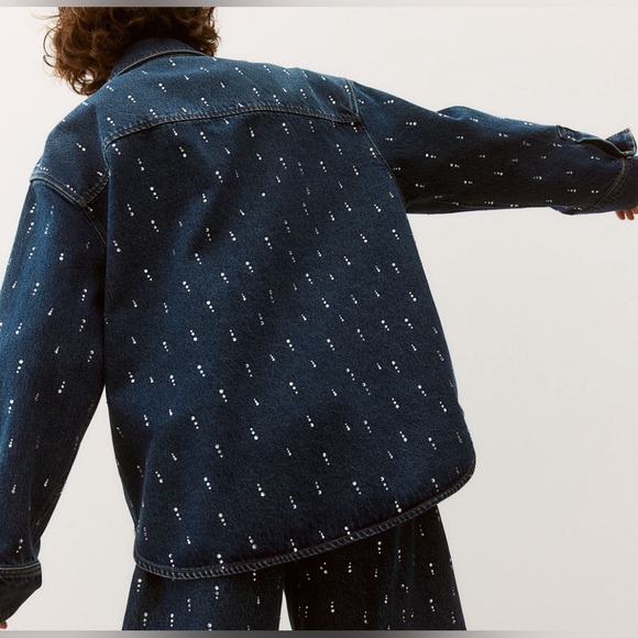 Rhinestone embellished denim shirt - Picture 4 of 7